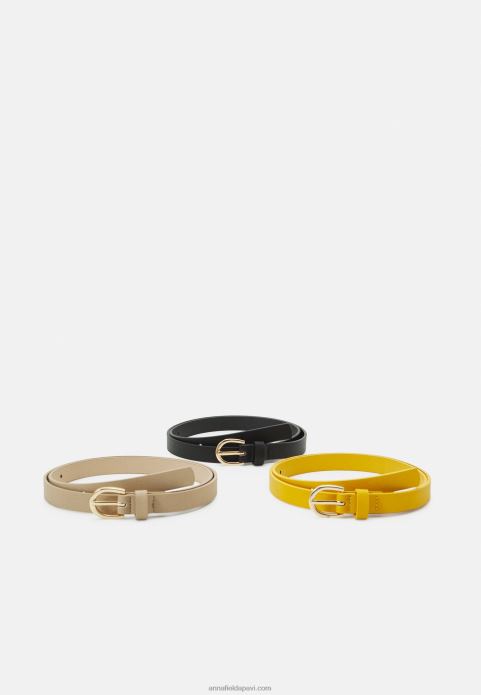 sievietes 3 komplektu josta melna/dzeltena/tape 2LHT2729 Anna Field