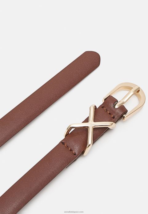 sievietes 3 paciņu josta melna/brūna/konjaks 2LHT2737 Anna Field