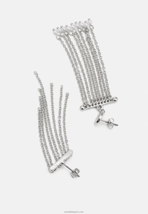 sievietes 2 iepakojuma auskari sudraba krāsā 2LHT2663 Anna Field