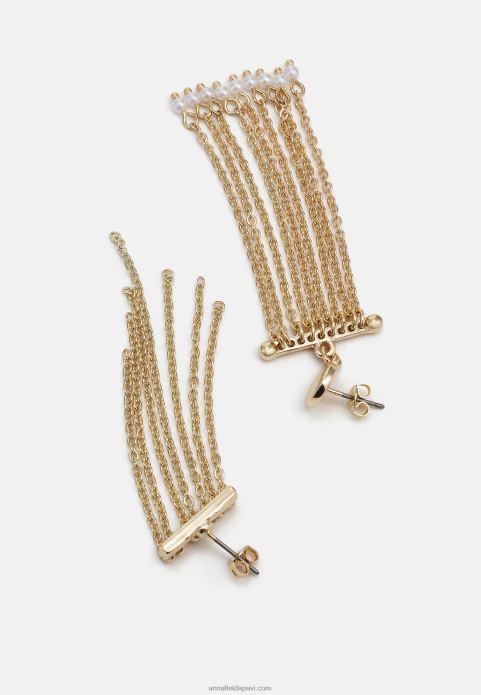 sievietes 2 paciņu auskari zelta krāsā 2LHT2660 Anna Field