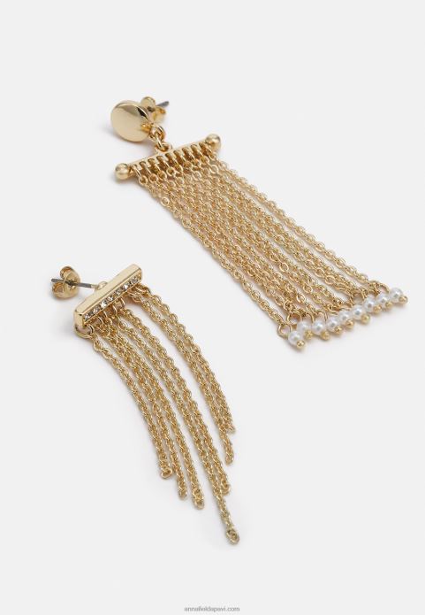 sievietes 2 paciņu auskari zelta krāsā 2LHT2660 Anna Field