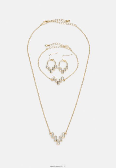 sievietes komplekts auskari zelta krāsā 2LHT2653 Anna Field