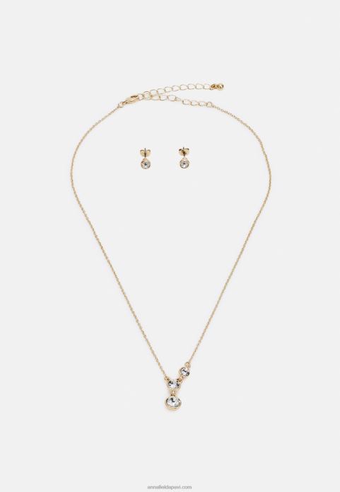 sievietes komplekts auskari zelta krāsā 2LHT2655 Anna Field