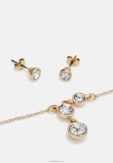 sievietes komplekts auskari zelta krāsā 2LHT2655 Anna Field