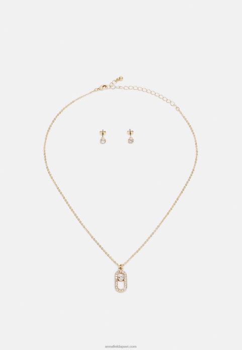 sievietes komplekts auskari zelta krāsā 2LHT2656 Anna Field