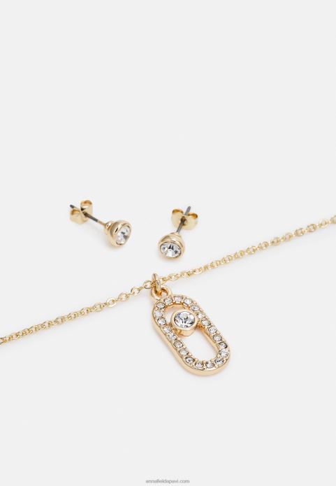 sievietes komplekts auskari zelta krāsā 2LHT2656 Anna Field