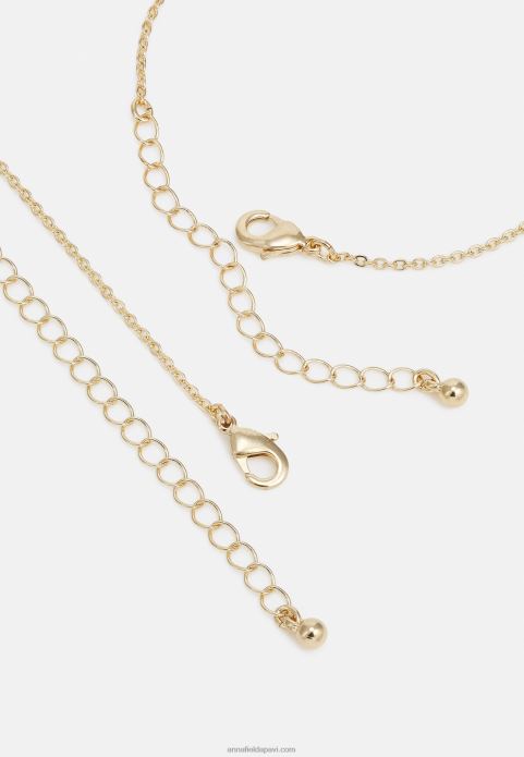 sievietes komplekts kaklarota zelta krāsā 2LHT2654 Anna Field