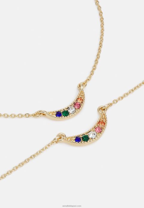 sievietes komplekts kaklarota zelta krāsā 2LHT2654 Anna Field