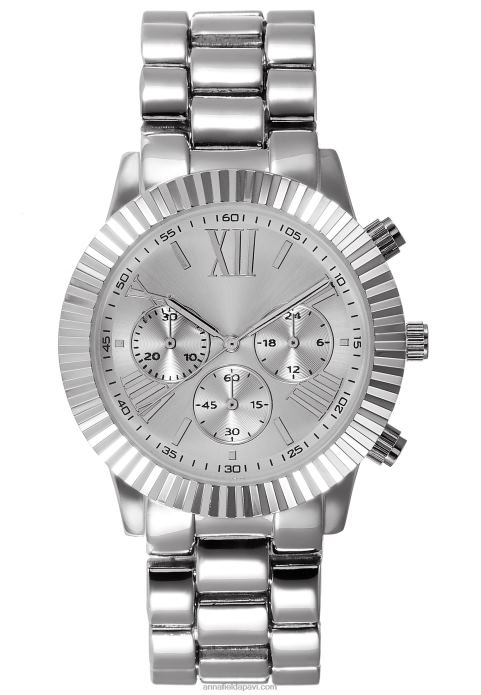 sievietes hronogrāfa pulkstenis sudraba krāsā 2LHT2793 Anna Field