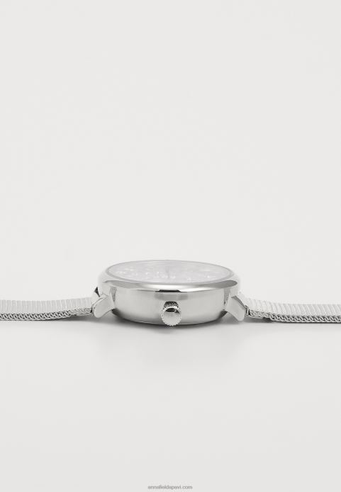 sievietes komplekts pulkstenis sudrabs 2LHT2785 Anna Field