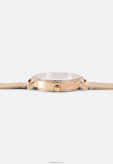 sievietes pulkstenis rozā zelta krāsā 2LHT2786 Anna Field