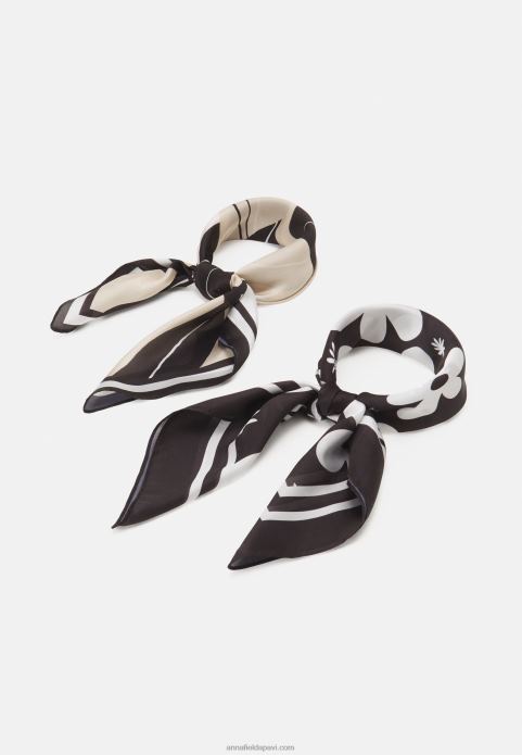 sievietes 2 iepakojumi foulard melns 2LHT2838 Anna Field