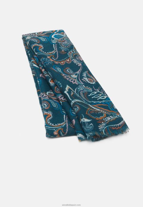 sievietes šalle zaļa 2LHT2830 Anna Field