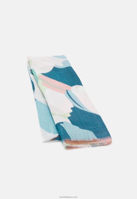 sievietes šalle zaļa/bēša 2LHT2828 Anna Field