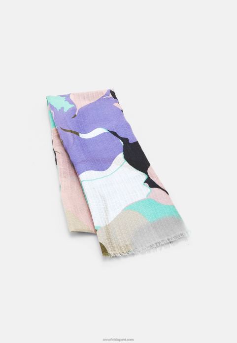 sievietes šalle zila 2LHT2829 Anna Field