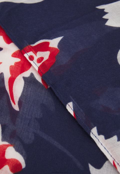 sievietes šalle zila/sarkana 2LHT2825 Anna Field