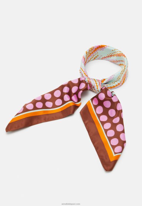 sievietes foulard rozā/brūns/dzeltens 2LHT2845 Anna Field
