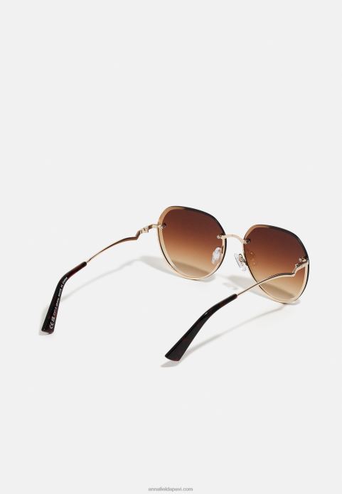 sievietes saulesbrilles zelta krāsā 2LHT2703 Anna Field