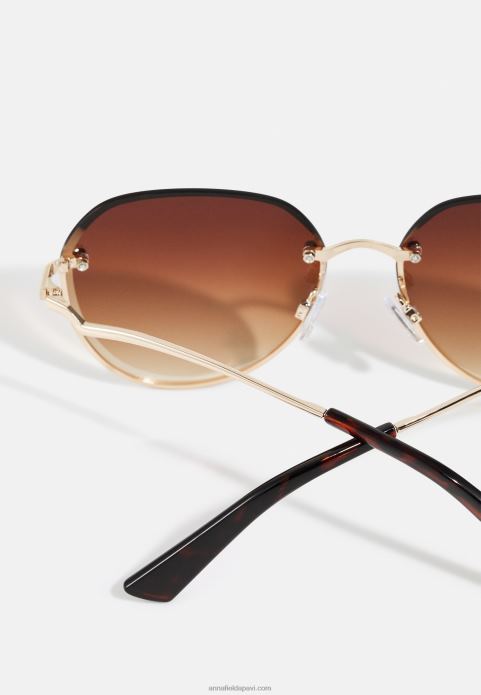 sievietes saulesbrilles zelta krāsā 2LHT2703 Anna Field