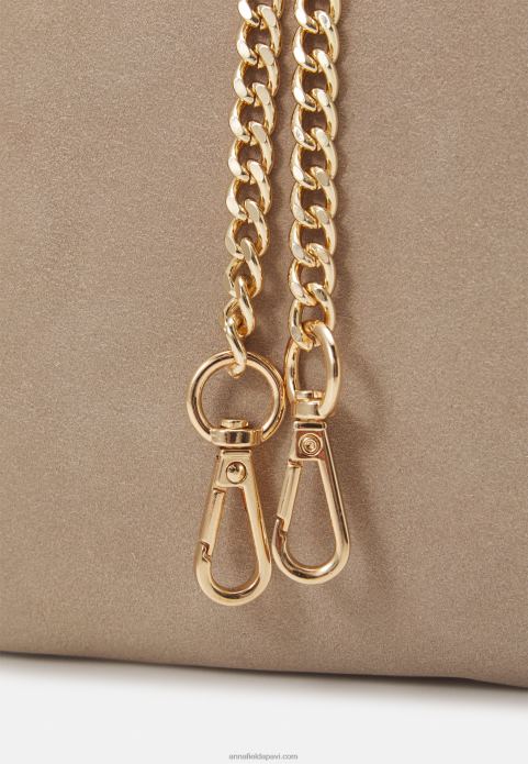 sievietes ādas sajūgs taupe 2LHT2415 Anna Field