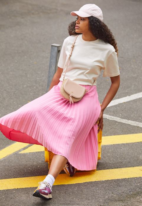 sievietes pāri ķermeņa soma bēša/rozā krāsā 2LHT2503 Anna Field