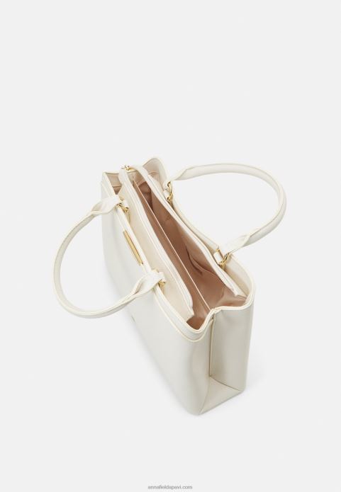 sievietes rokassomiņa pelēkbalta 2LHT2292 Anna Field